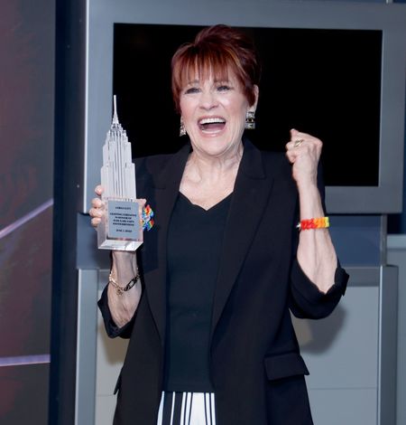 Lorna Luft holding ESB accolade