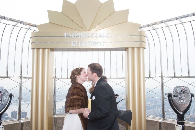 Couple at Top of Empire State Building